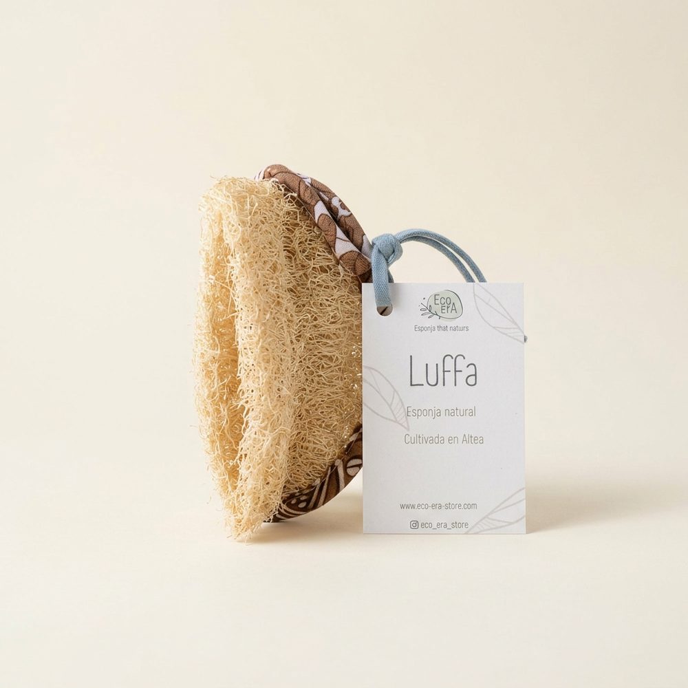 Luffa open met zeepvak