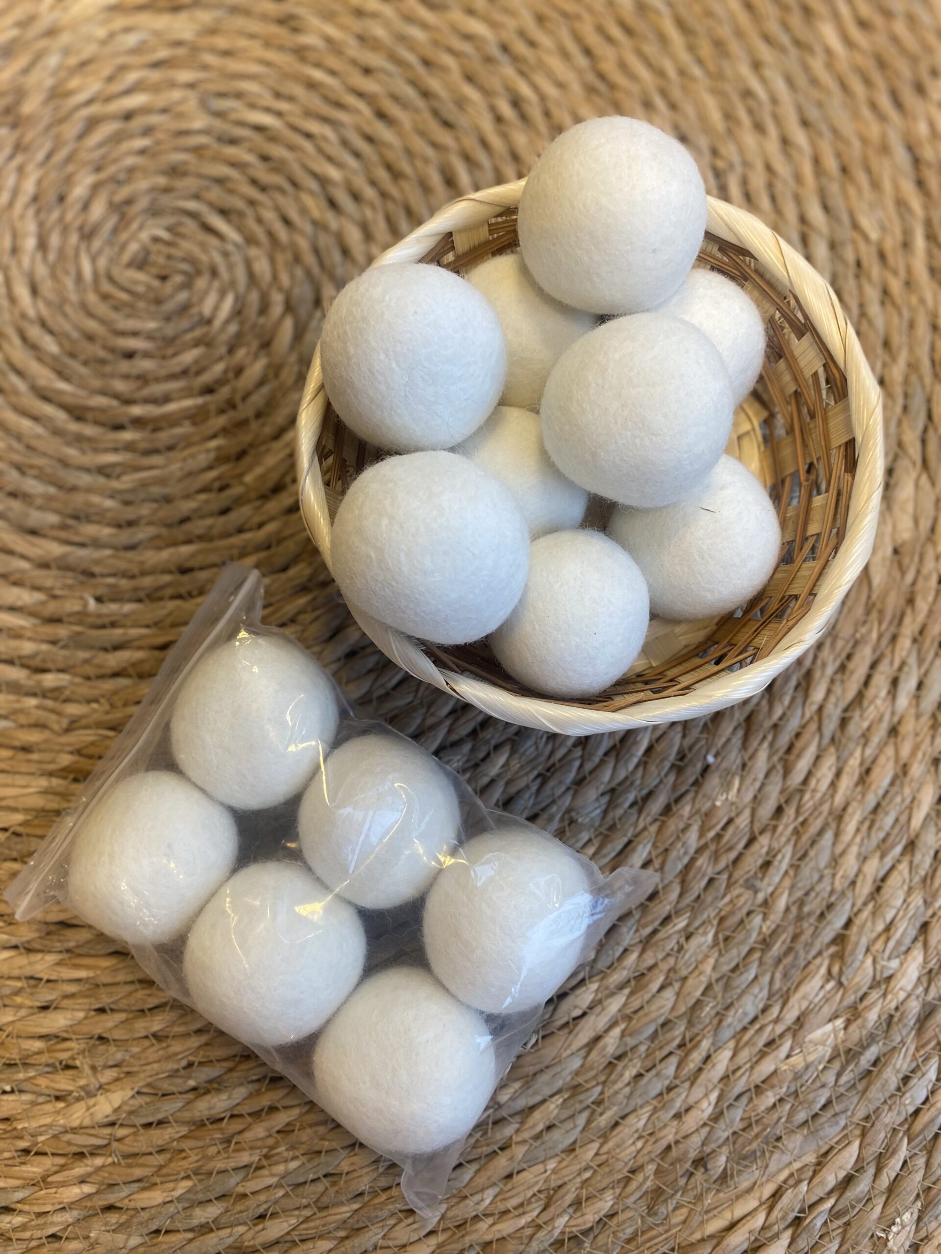 Wollen Drogerballen - SET VAN 3 STUKS