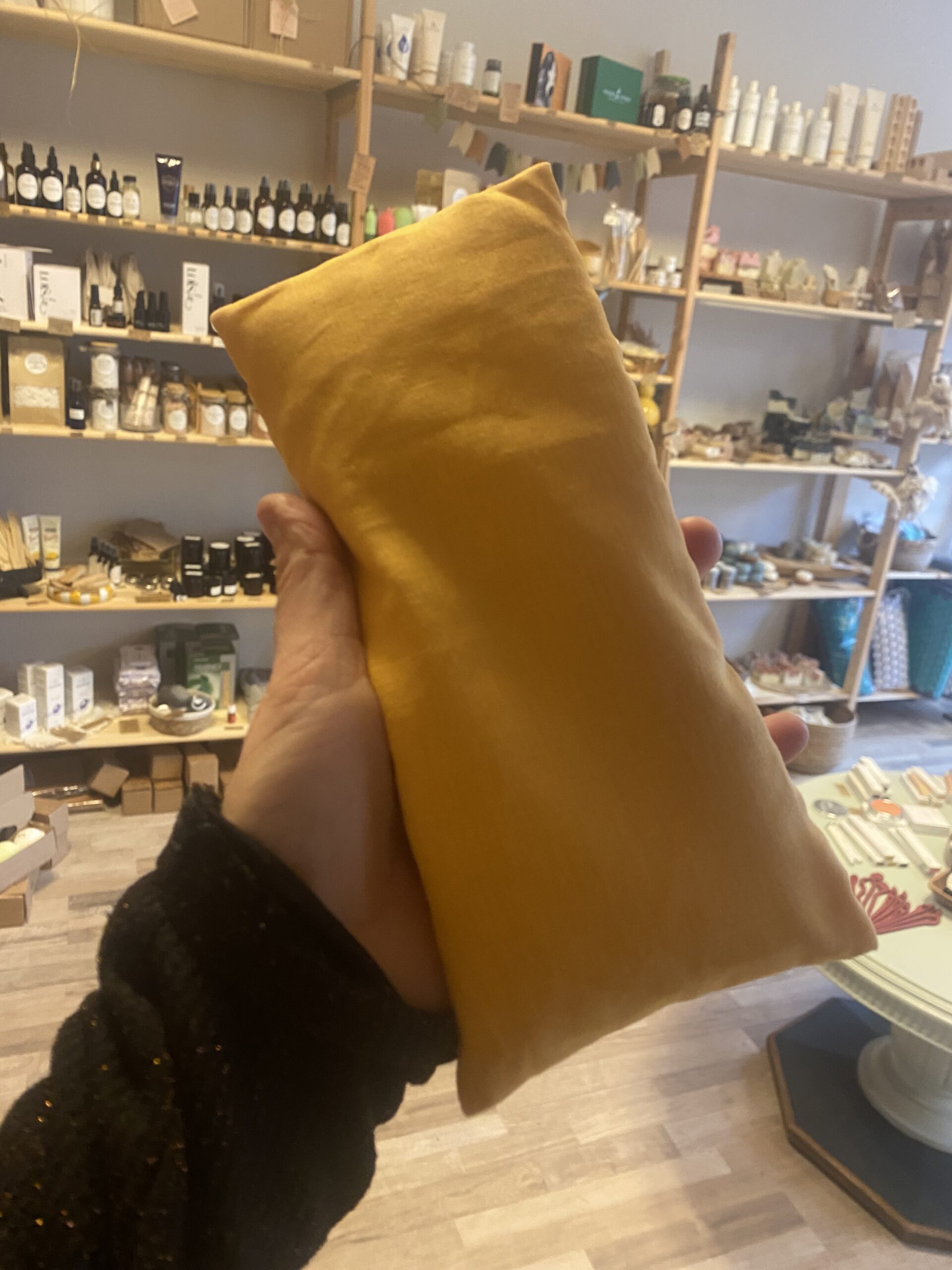 Oogkussen met flaxseed en lavendel